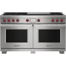 Wolf 60-inch Dual Fuel Range with French Top DF60650F/S/P IMAGE 1