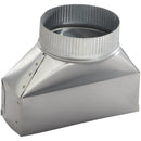 Best 3-1/4-inch x 10-in to 7-inch. Round Galvanized Steel Silver Duct Transition 412H IMAGE 1