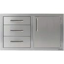 Alfresco 32in 3-Drawer with Single Access Door with Right Hinge Combo Storage AXE-DDC-R-SC IMAGE 1
