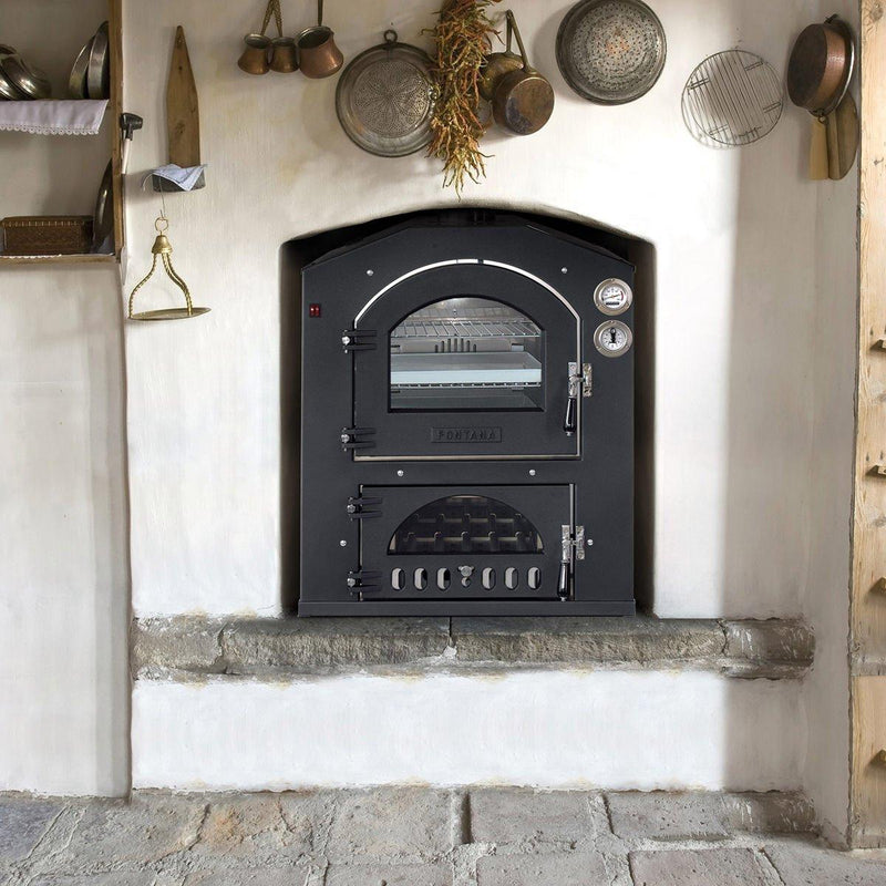 Fontana Forni Inc 80x65V Wood Built-in Outdoor Pizza Oven CA-INC-80x65V IMAGE 2