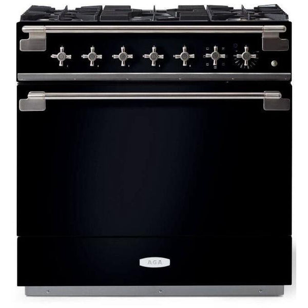 AGA 36-in Elise Freestanding Dual Fuel Range with True European Convection AEL361DFBLK IMAGE 1