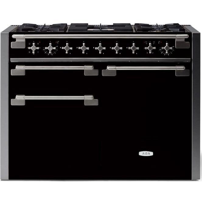 AGA 48-inch Elise Dual Fuel Range with True European convection AEL481DFMBL IMAGE 1