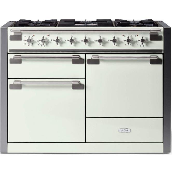 AGA 48-inch Elise Dual Fuel Range with True European convection AEL481DFWHT IMAGE 1