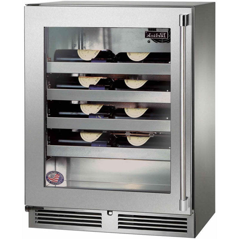 Perlick 20-Bottle Signature Series Wine Cooler with Door Lock HH24WS-4-3LL IMAGE 1