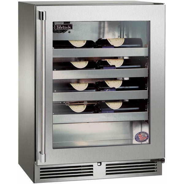 Perlick 20-Bottle Signature Series Wine Cooler with Door Lock HH24WS-4-4RL IMAGE 1