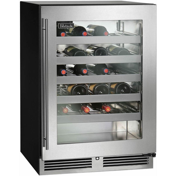 Perlick 32-Bottle ADA-Compliant Series Wine Cooler with Door Lock HA24WB-4-4RL IMAGE 1