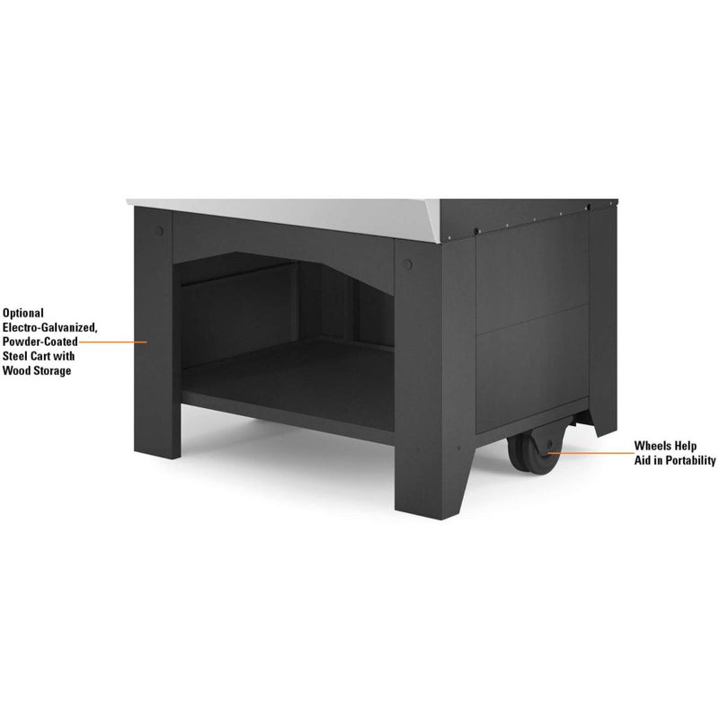 Fontana Forni Cart for Prometeo Commercial Wood Outdoor Pizza Oven CA-PROMETEO-CART IMAGE 2