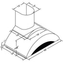 Vent-A-Hood 54-inch Wall Mount Range Hood ZTH-354SS IMAGE 2