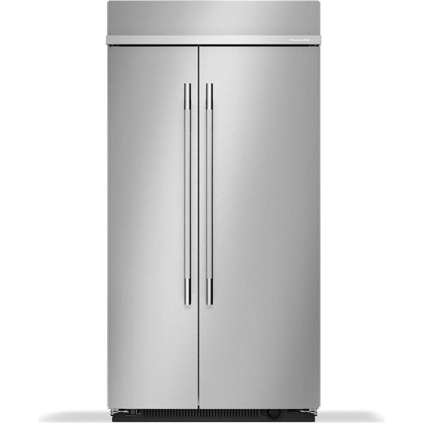  KitchenAid 42-inch, 25.5 cu. ft. Built-in Side-by-Side Refrigerator with Platinum Interior KBSN742SPS IMAGE 1