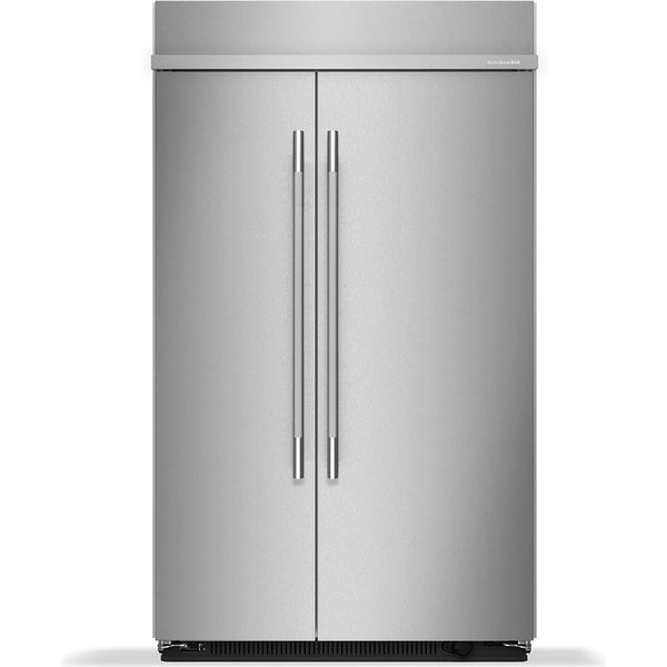  KitchenAid 48-inch, 30 cu. ft. Built-in Side-by-Side Refrigerator with Platinum Interior KBSN748SPS IMAGE 1