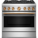  KitchenAid 36-inch, 5.1 cu. ft. Freestanding Commercial-Style Dual-Fuel Range with Even-Heat™ True Convection KFDS936SSS IMAGE 8