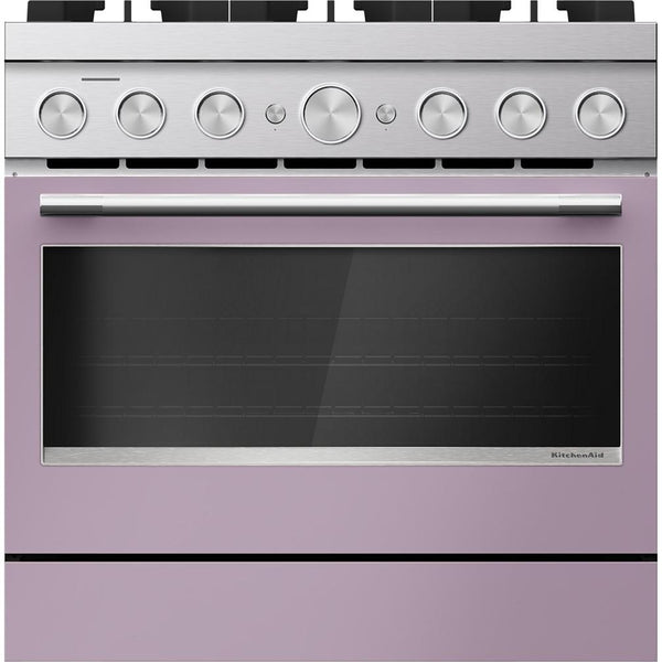  KitchenAid 36-inch Freestanding Commercial-Style Dual-Fuel Range KFDS936SWF IMAGE 1