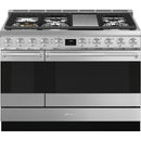  Smeg 48-inch Freestanding Dual-Fuel Range True Convection Technology SPR48UGMX IMAGE 1