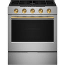  KitchenAid 30-inch Smart Slide-in Gas Range with Convection Cooking Modes and 2-in-1 Burner KSGS530SPS IMAGE 6