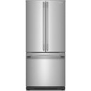  KitchenAid 30-inch, 20 cu. ft. Freestanding French 3-Door Refrigerator with Water Dispenser KRFF330SPS IMAGE 1