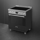  Smeg 30-inch Freestanding Induction Range SPR30UIMANX IMAGE 3