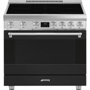  Smeg 36-inch Freestanding Induction Range SPR36UIMANX IMAGE 1