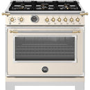  Bertazzoni 36-inch Freestanding Dual Fuel Range HER366BCFEPAG IMAGE 1