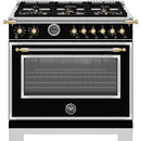  Bertazzoni 36-inch Freestanding Dual Fuel Range HER366BCFEPNG IMAGE 1