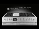 Fulgor Milano 48-inch Freestanding Dual-Fuel Range with Griddle F6PDF486GS1 EXTERNAL_VIDEO 1